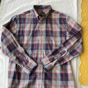 Jos A Banks Plaid Button Down Sport Shirt